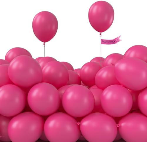 PartyWoo 50pcs 5 Inch Pink Latex Balloons for Decorations