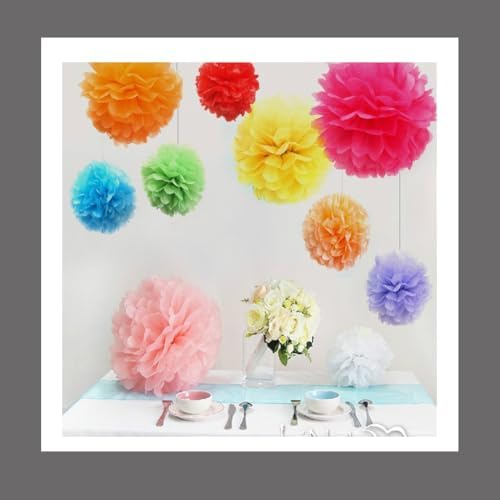10Pcs 12Inch Tissue Paper Ball Decorations Silver