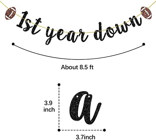 1st Year Down Banner for Baby Shower Party Decoration