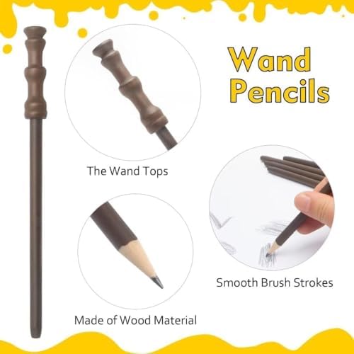 Wizard Party Favors Set - 12pcs Wand Pencils Glasses
