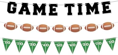 Game Time Football Banner Party Decor
