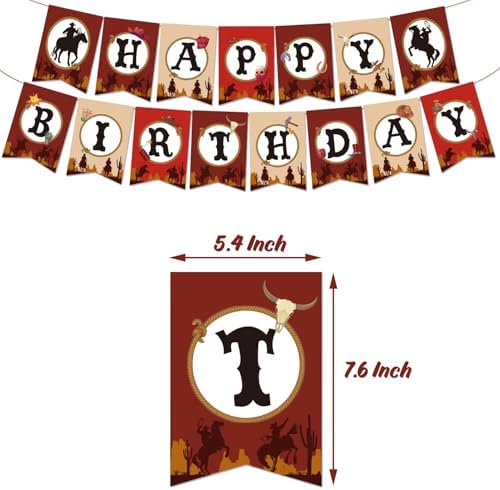 Cowboy Birthday Party Decorations 58 Pcs Kit
