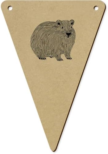 5 x 140mm Capybara Standing Wooden Bunting Flags