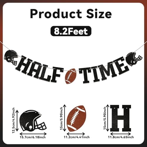Football Half Time Banner Birthday Decor