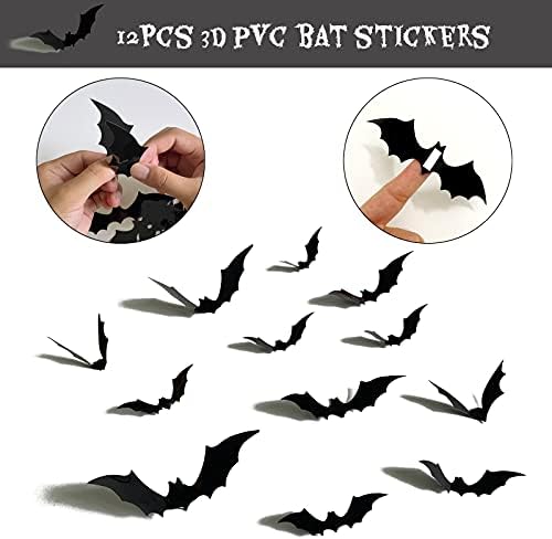 Red Glittery Halloween Birthday Party Decor Banner Set
