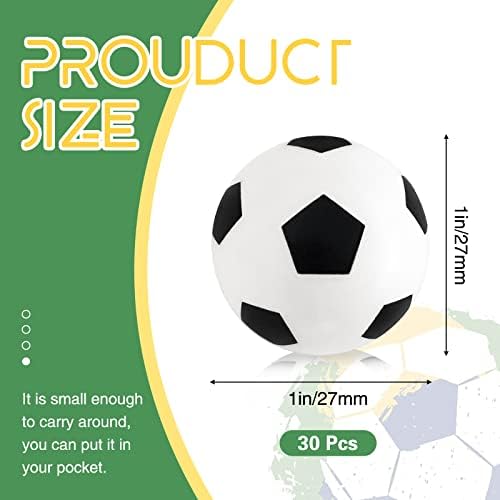 30pcs Mini Soccer Bounce Balls for Stress Relief and Party Favors