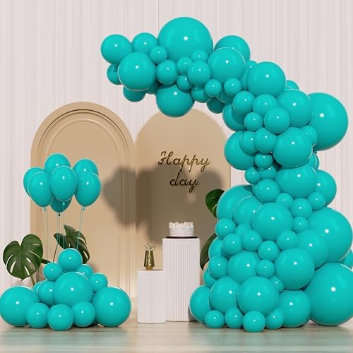 IXVAN Turquoise Blue Balloons 145pcs Balloon Arch Kit