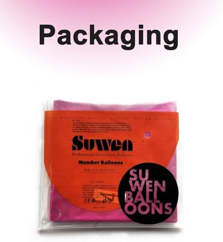 SUWEN 40 Inch Jumbo Hot Pink Number 1 Balloon