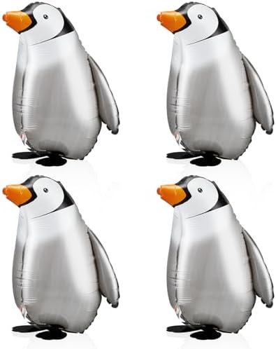 6 Piece Walking Penguin Foil Balloons for Party Decorations