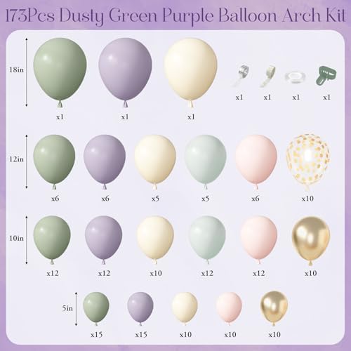 Amandir 173Pcs Balloon Arch Garland Kit