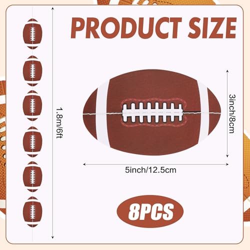 FOIMAS Football Hanging Garlands 8pcs Party Decorations