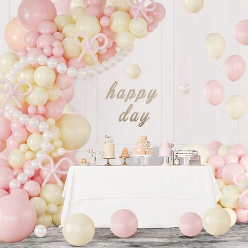 CROSSFINGERS Pink Yellow Balloon Arch Garland Kit