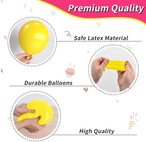 Pink and Yellow 12 Inch Balloons Decor Kit