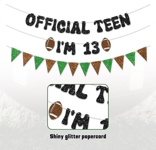 Vofrise Football 13th Birthday Banner for Boys