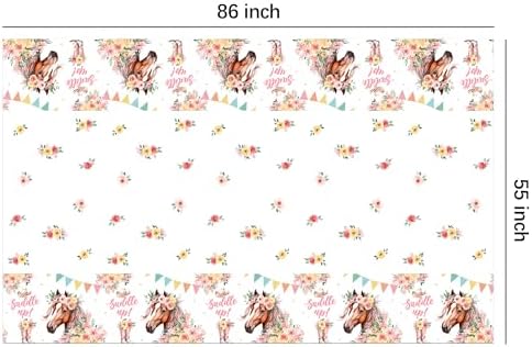 Owelleny Cowgirl Party Decorations Tablecloth 3Pcs Set