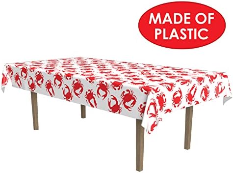 Beistle 2-Pack Plastic Crab Tablecovers 54x108