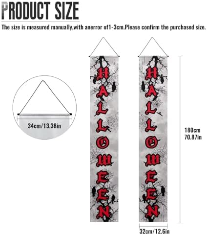 ZOUTAIRONG Halloween Black Crow Banner Decor