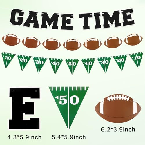 Game Time Football Banner for Party Decorations
