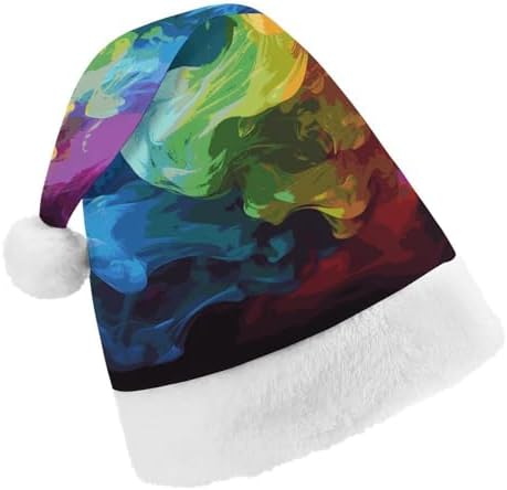 Santa Hat Rainbow Smoke Christmas Party Headwear