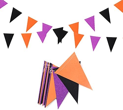 Black Orange Purple Halloween Party Decor Banners 2 Pack