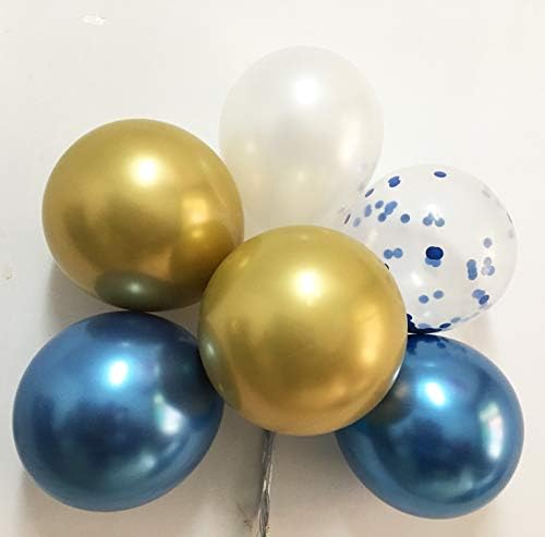 Chrome Metallic Blue Gold Balloons 50PCS Party Decor