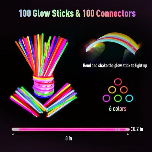 160 PCS Glow Sticks Party Pack with LED Glasses
