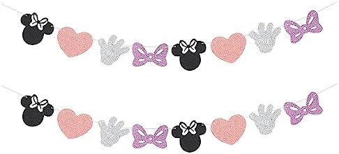 Minnie Mouse Paper Banner for Baby Shower Decorations