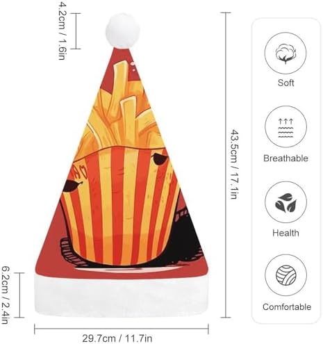Santa Hat Cartoon French Fries Christmas Party Headwear