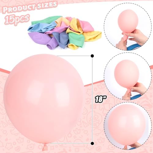 LovesTown 15PCS Pastel Balloons 18inch
