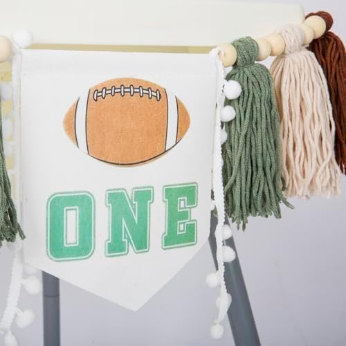 Football One Birthday High Chair Banner