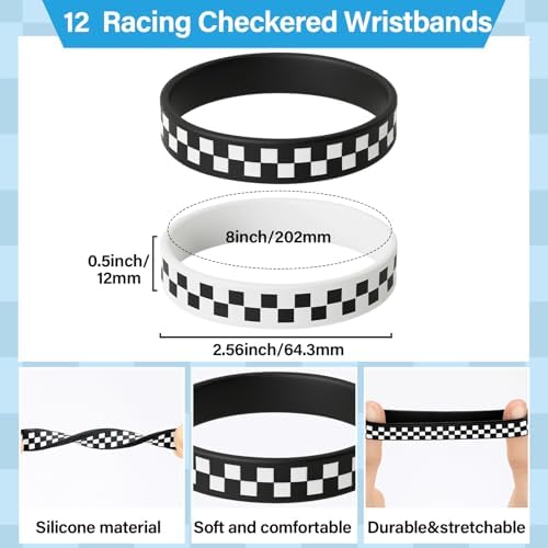24PCS Race Car Sunglasses Wristbands Party Set