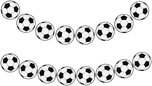 CABAX Soccer Party Decorations 2 Sets Football Banners Cards