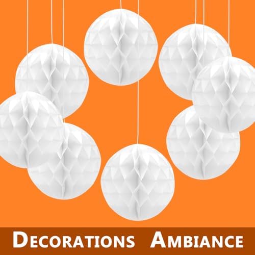 Yosawa 8 Pcs Paper Honeycomb Balls Decoration