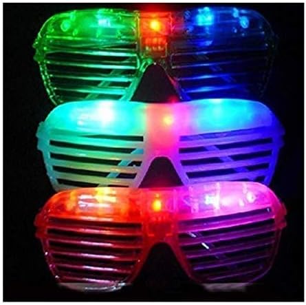 12 Piece Flaming LED Light Up Shutter Sunglasses Shades