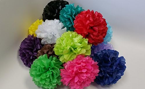 Tissue Paper Pompoms Set of 3 Grey 20 Inch