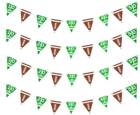 4Es Novelty 4 Pcs Football Flag Banner Set