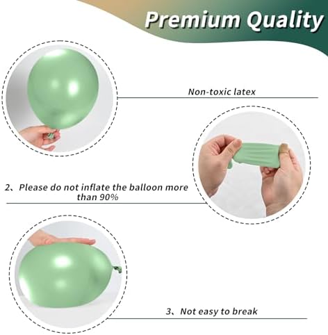 Green and Gold Balloons for Party Decorations