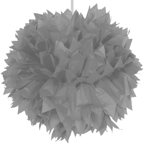 Folat Silver Pompom 30 cm Pack of 1