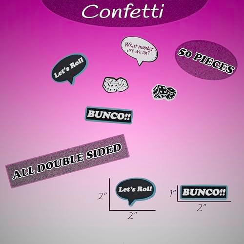 Lets Roll Bunco Party Banner With Confetti Set