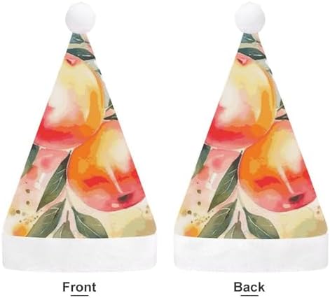 Colorful Peach Watercolor Santa Hat Christmas Headwear