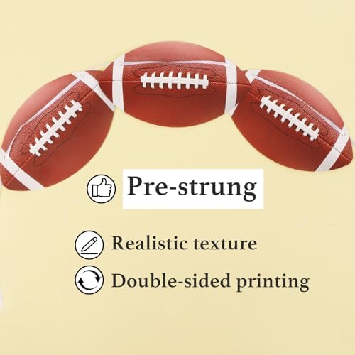 4pcs Football Themed Birthday Party Decorations Pre Strung Banners