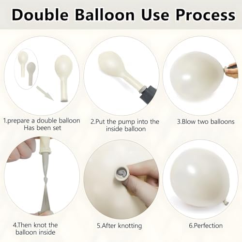 Black Gold White Balloons Arch Kit for Parties