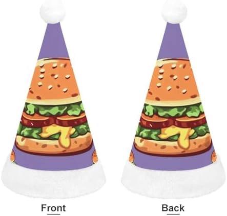 Cartoon Hamburger Christmas Hat for Adults and Kids