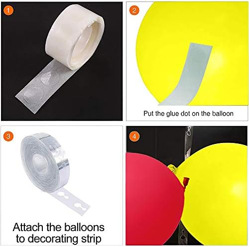 Mouse Balloons Garland Arch Kit 100pcs Red Black Yellow Confetti Balloons