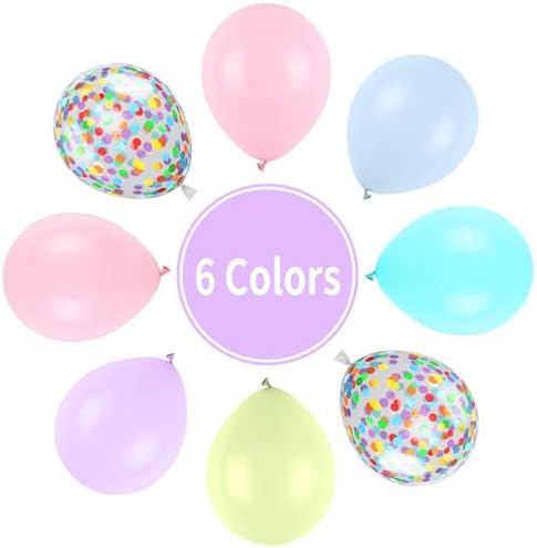 12 Inch Pastel Balloons Set for Kids Birthday Parties