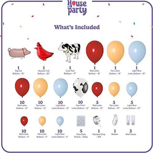 HOUSE OF PARTY Cow Balloons Garland - 110 Pcs