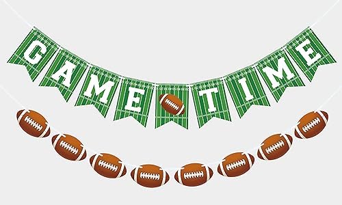 2 Pieces Football Game Day Banner Garland Decor