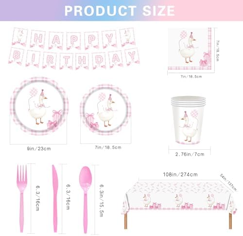 Silly Goose Birthday Supplies Set for Kids