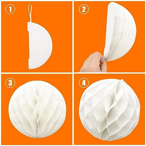 Ruidee 8 Piece Paper Honeycomb Balls Decorations