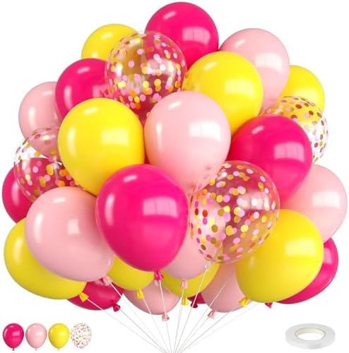 Pink and Yellow 12 Inch Balloons Decor Kit